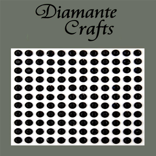 132 x 5mm Black Self Adhesive Diamante