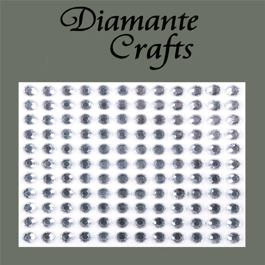 132 x 5mm Clear Self Adhesive Diamante