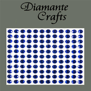 132 x 5mm Dark Blue Self Adhesive Diamante