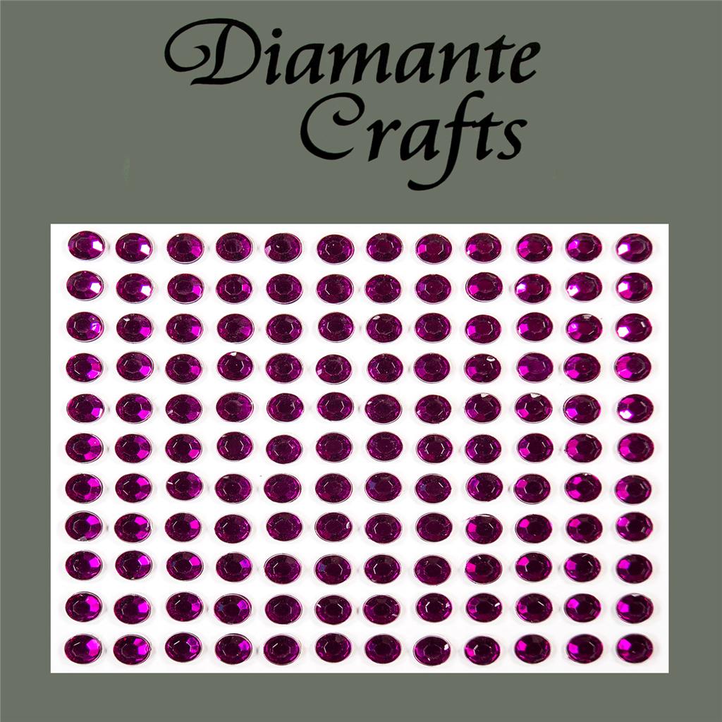 132 x 5mm Purple Self Adhesive Diamante