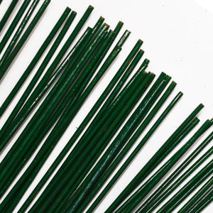 Green Stub Wire Florist Wires - (Choose Gauge) - 7"