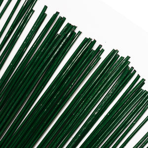 Green Stub Wire Florist Wires - (Choose Gauge) - 10"