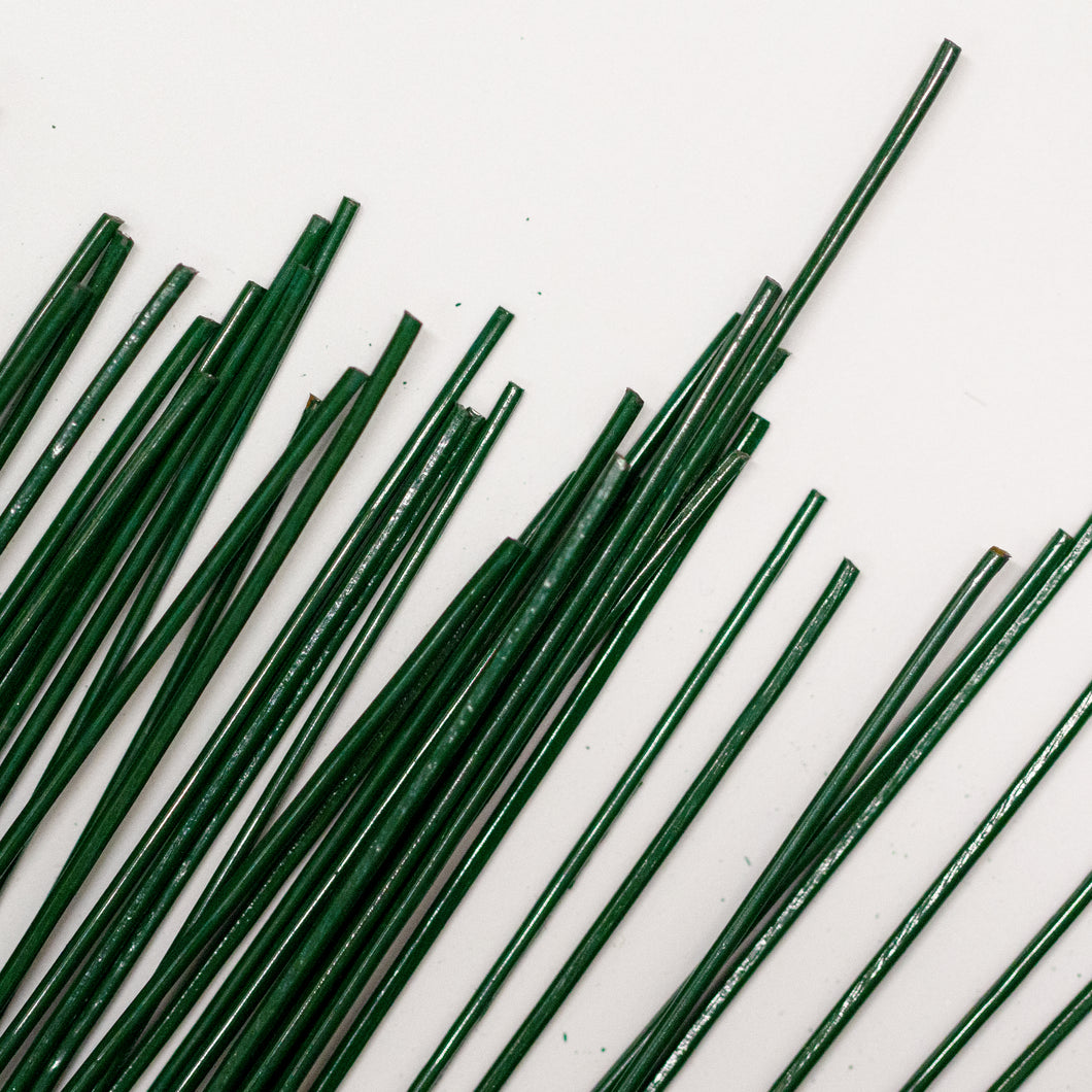 Green Stub Wire Florist Wires - (Choose Gauge) - 14