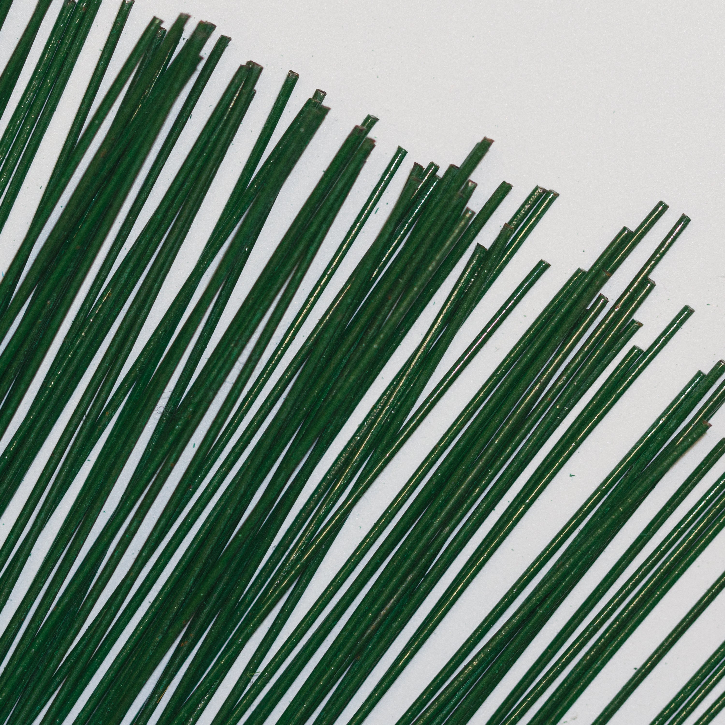 Green Stub Wire Florist Wires - (Choose Gauge) - 7"