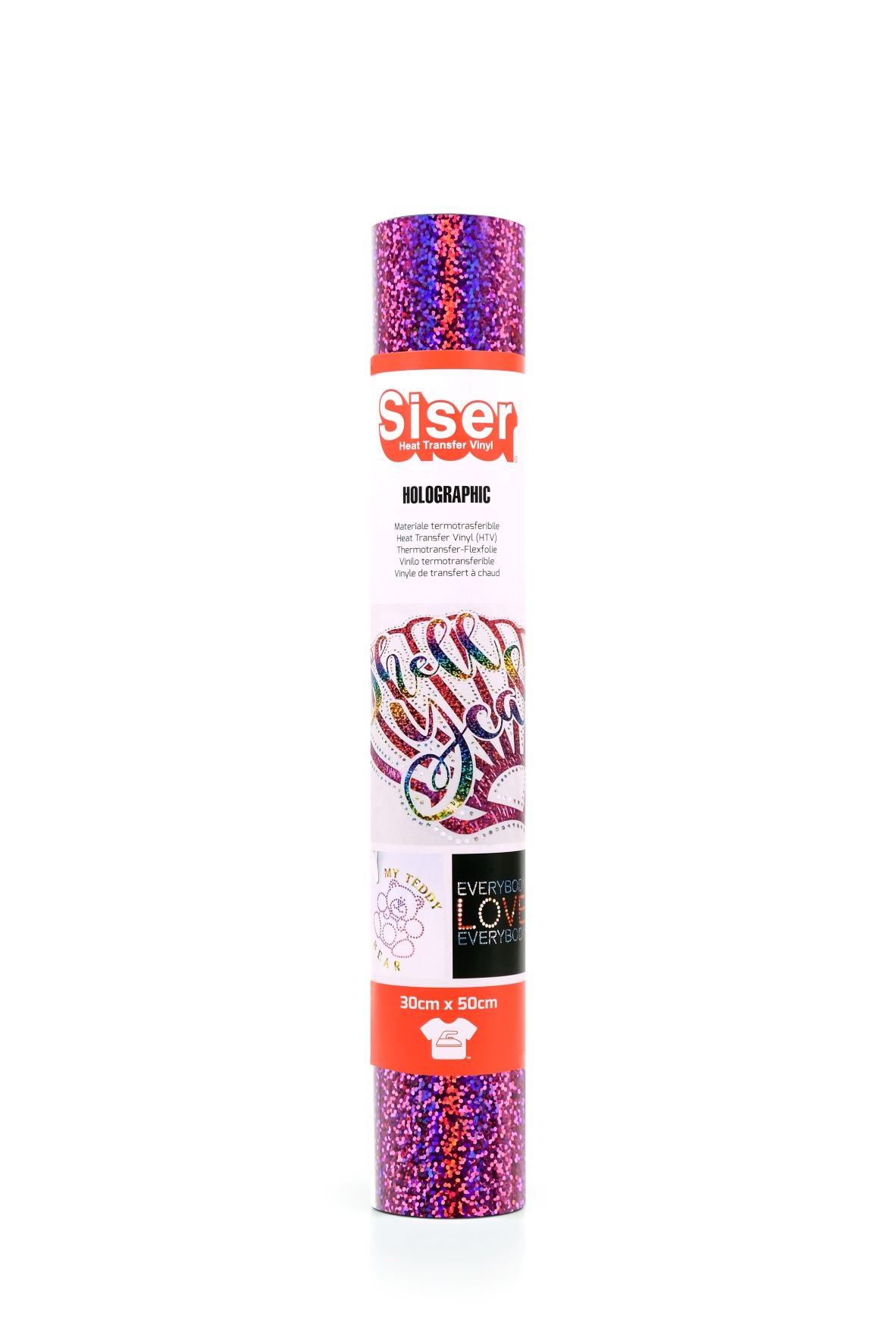 Mini Rolls Holographic 300 x 500 Siser EasyWeed - Fuchsia