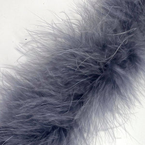 Marabou Swansdown Feather Trim - Dark Grey