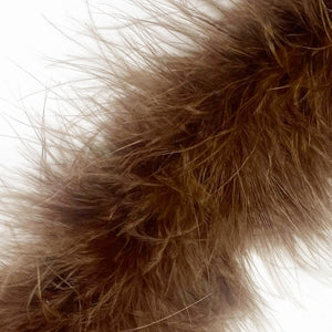 Marabou Swansdown Feather Trim - Dark Brown