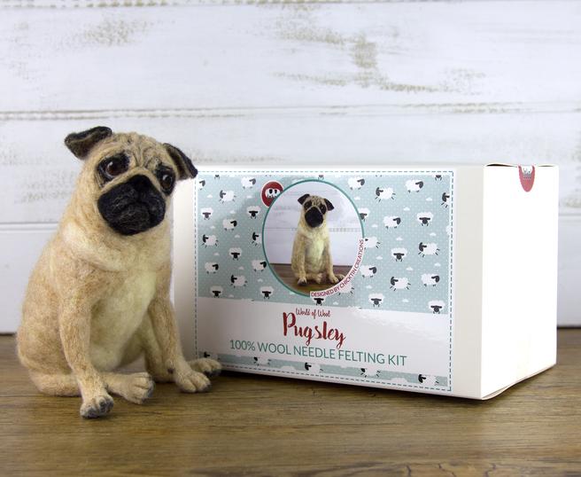 Pug - Pugsley - Felting Kit - World Of Wool