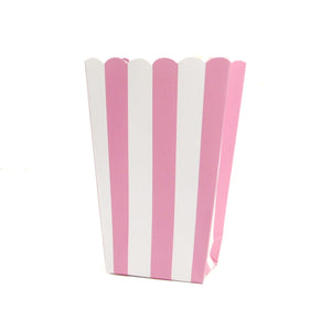 Pink Striped PopCorn Box