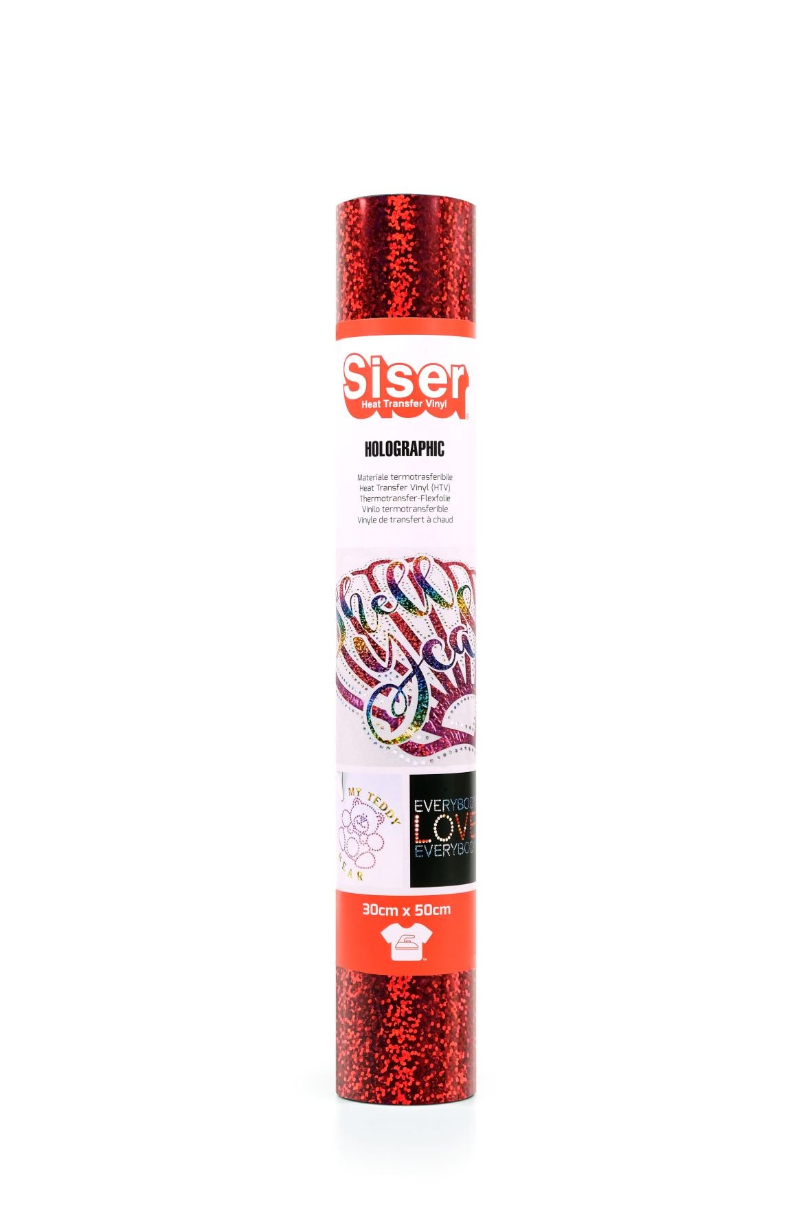 Mini Rolls Holographic 300 x 500 Siser EasyWeed - Red