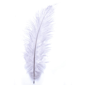 Diamante Crafts Ostrich Feathers 10" - 12" / 25cm- 30cm - Plume Fluffy - Silver Grey