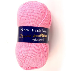 Woolcraft NEW FASHION DK Knitting Yarn Baby Pink 2F79