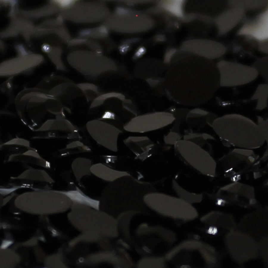 4mm Black Loose Flat Back Diamante's