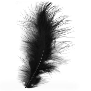 Black Marabou Feathers 8 - 13 cm