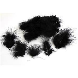 Black Mini Marabou Feathers 3-8 cm