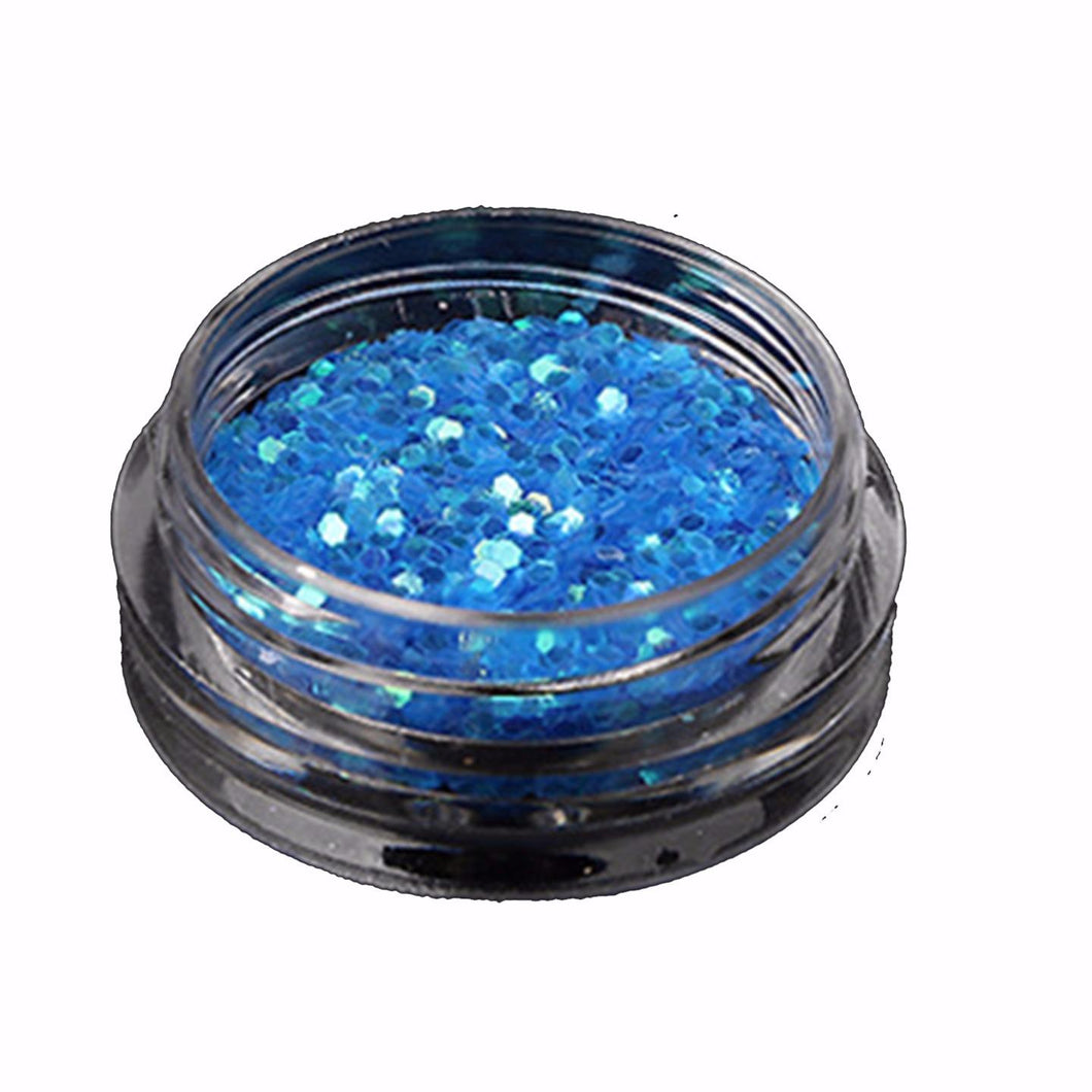 1mm Blue Hexagon Glitter