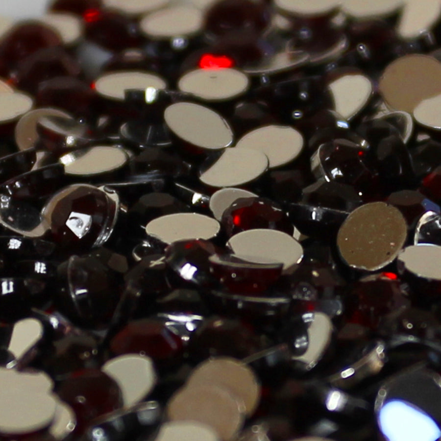 4mm Burgundy Loose Flat Back Diamante's