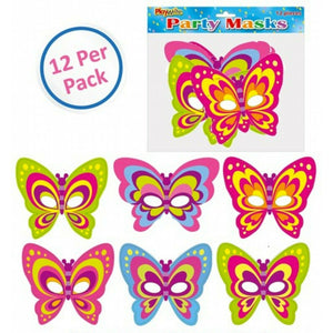 12 x Butterfly Card Masks