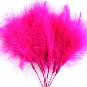 Cerise Marabou Fluff Feathers