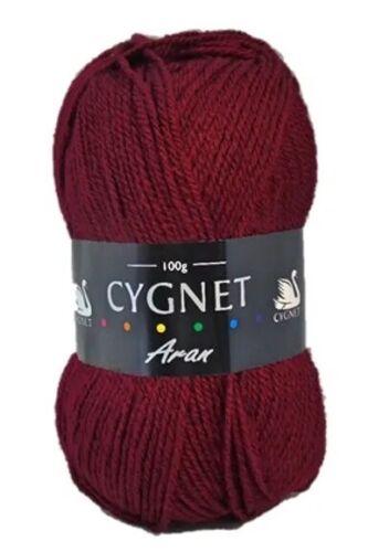 Cygnet ARAN Knitting Yarn Claret 991