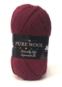 Cygnet PURE WOOL Knitting Yarn Claret 592