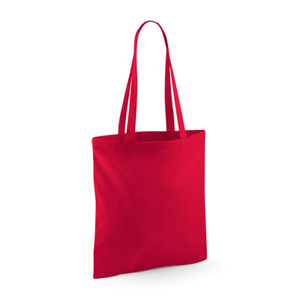 Classic Red Cotton Tote Bag