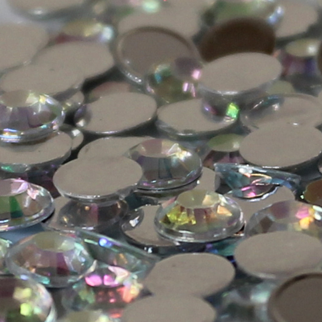 200 - 5mm Clear Iridescent Loose Flat Back Diamante