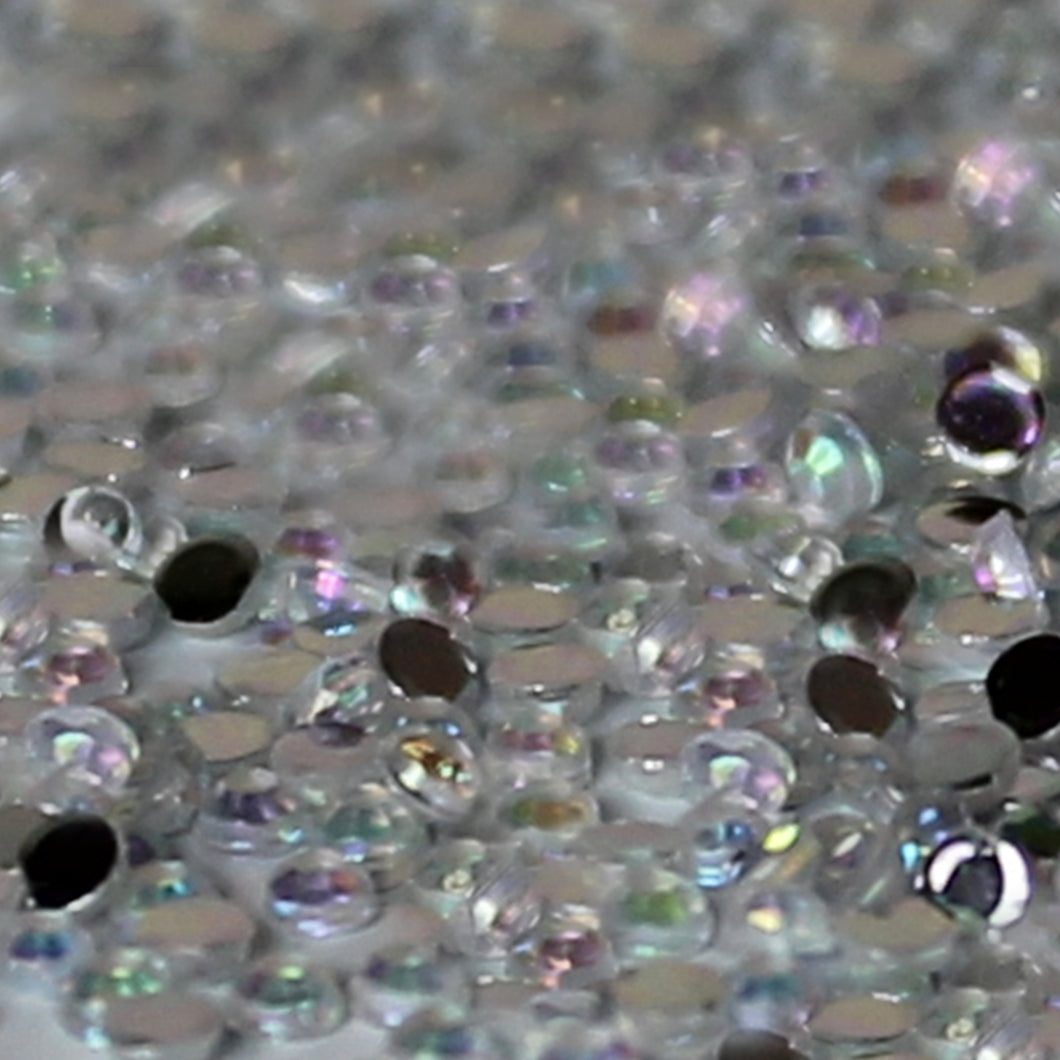 1mm x 300 Clear Iridescent Loose Flat Back Diamante's