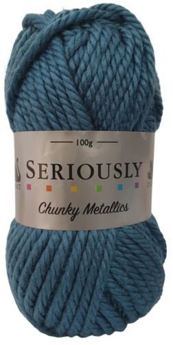Cygnet SERIOUSLY CHUNKY Metallics - Colbalt 622 Knitting Yarn