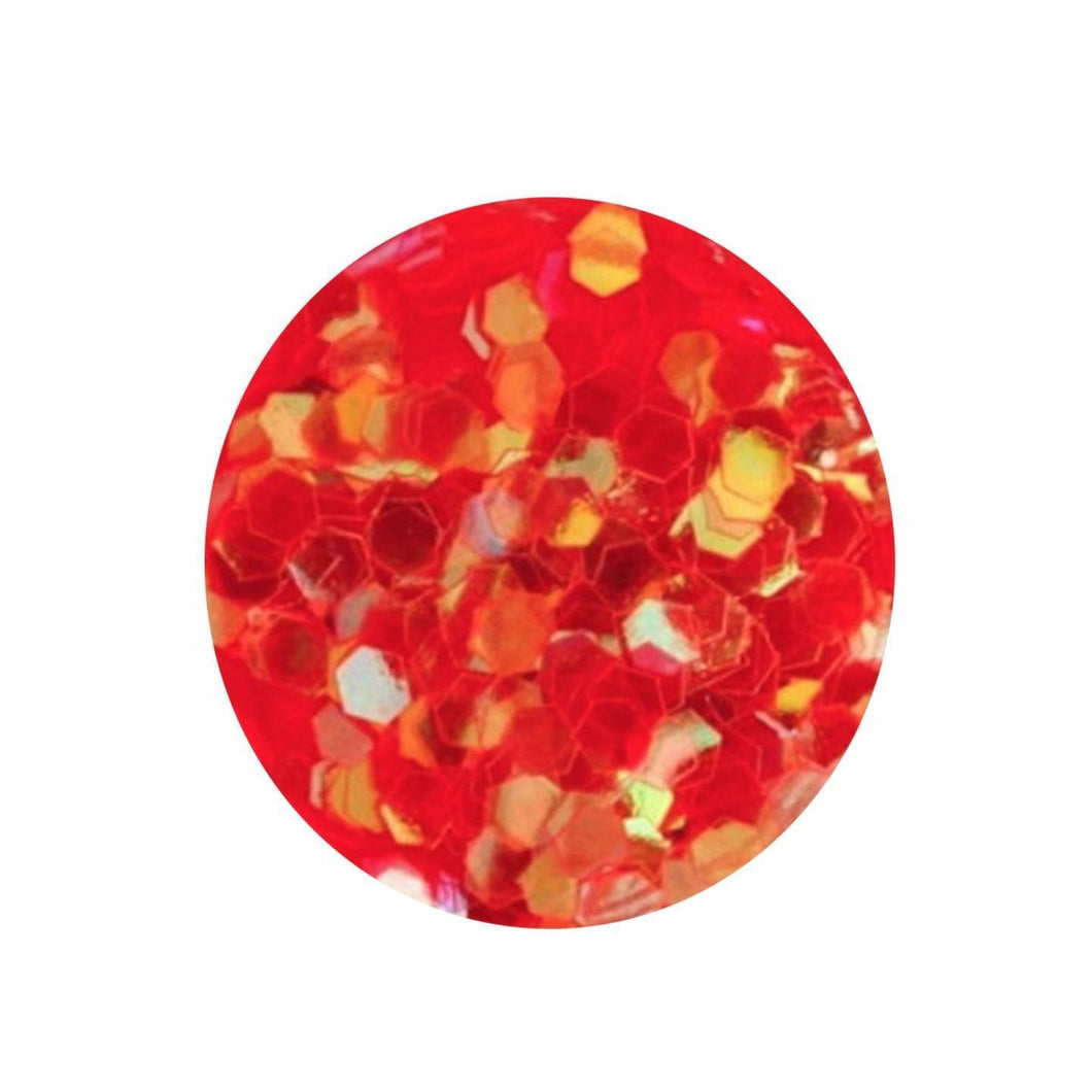 2mm Coral Hexagon Glitter