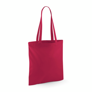 Cranberry Cotton Tote Bag