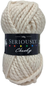 Cygnet SERIOUSLY CHUNKY Plains - Cream 288 Knitting Yarn
