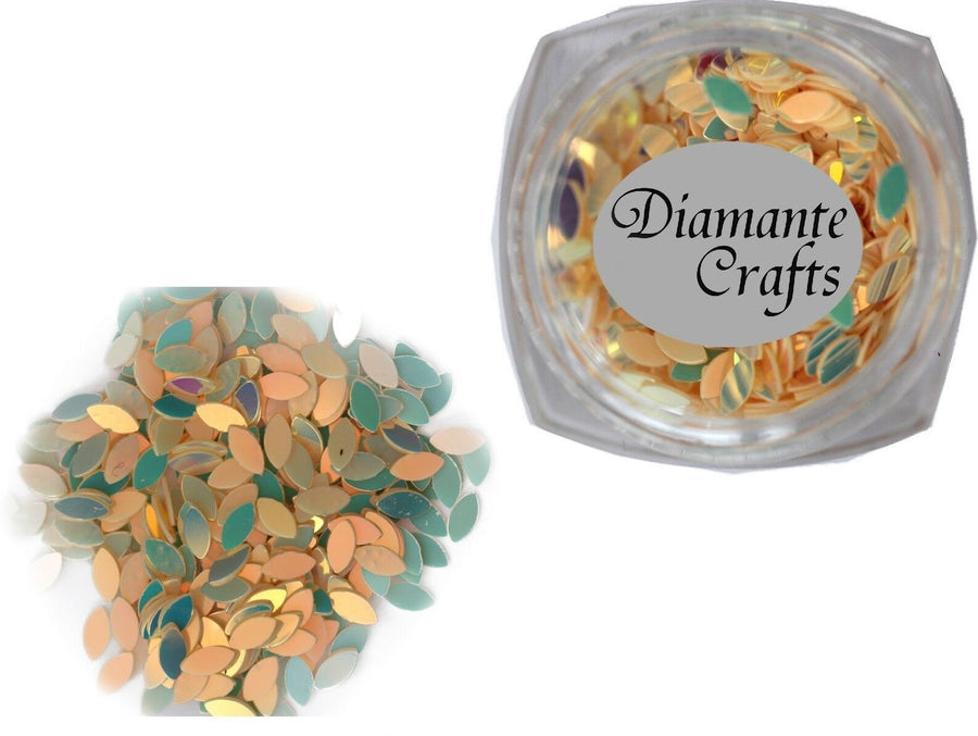 Cream Oval Glitter