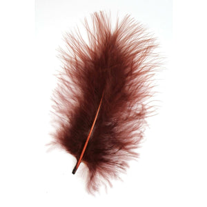 Dark Brown Marabou Feathers 8 - 13 cm