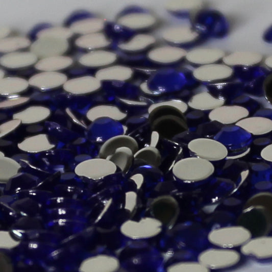 300 - 3mm Dark Blue Loose Flat Back Diamante's