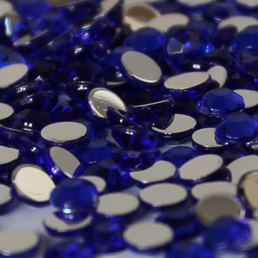 4mm Dark Blue Loose Flat Back Diamante's