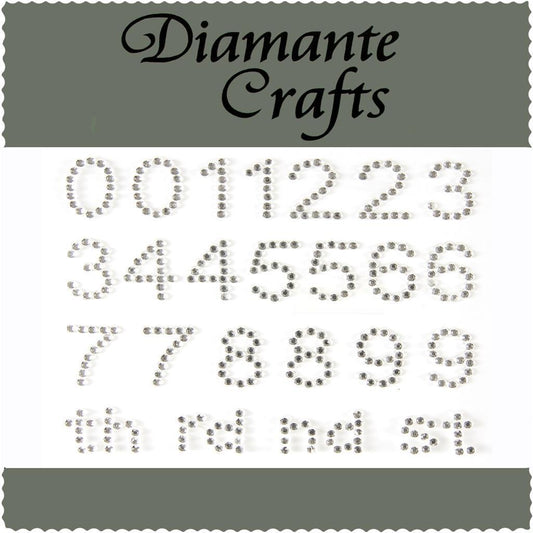 Diamante Numbers Self Adhesive