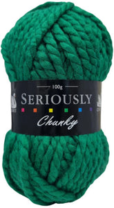 Cygnet SERIOUSLY CHUNKY Plains - Emerald 377 Knitting Yarn