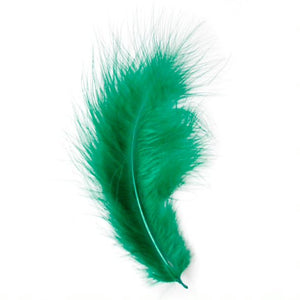Marabou Feathers - 20 Pack - 12 - 17cm Emerald