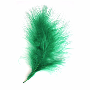 Emerald Green Marabou Feathers 8 - 13 cm