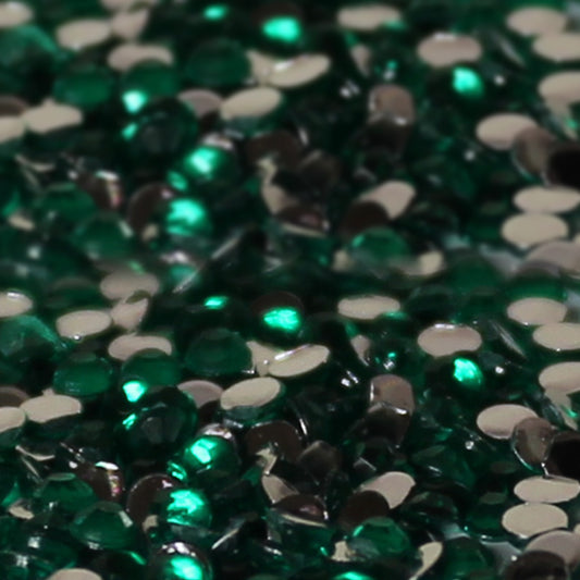 2mm x 300 Dark Green Loose Flat Back Diamante's