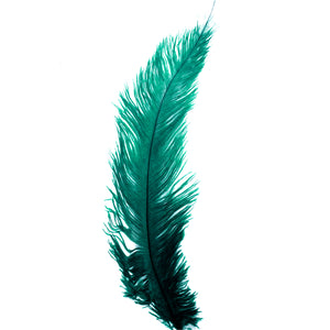 Diamante Crafts Ostrich Feathers 10" - 12" / 25cm- 30cm - Plume Fluffy - Emerald Green