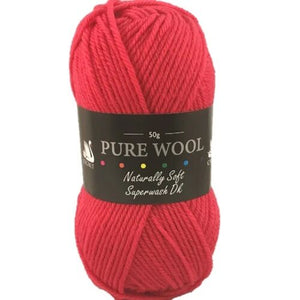 Cygnet PURE WOOL Knitting Yarn Geranium 2185