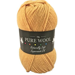 Cygnet PURE WOOL Knitting Yarn Gold 2155
