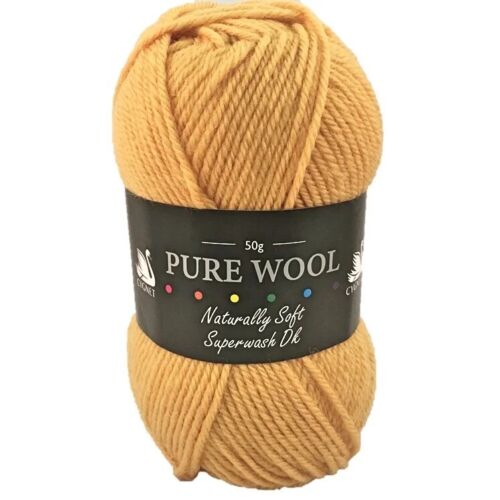 Cygnet PURE WOOL Knitting Yarn Gold 2155
