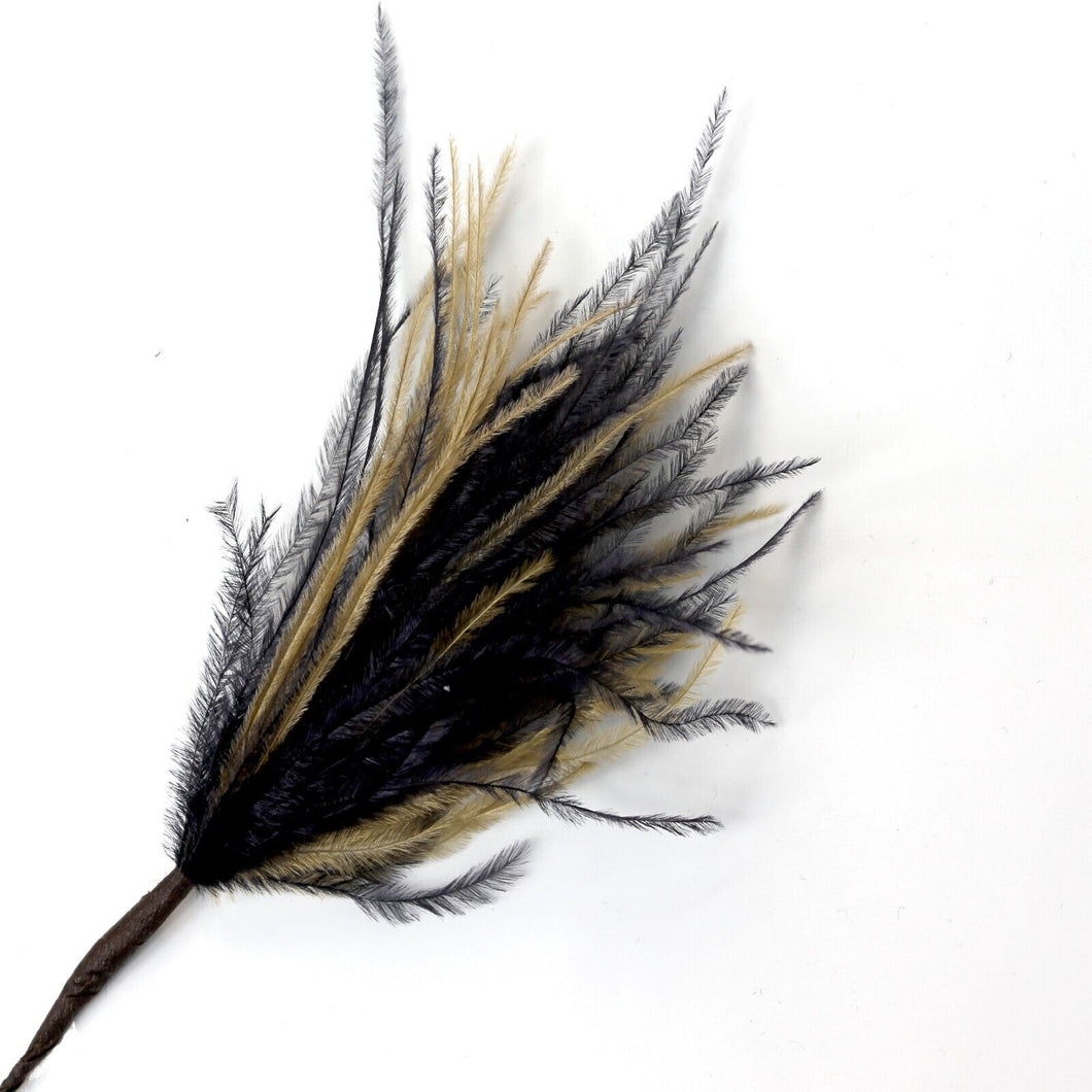 Gold & Navy Wisps Ostrich Feathers