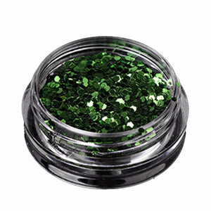 1mm Green Hexagon Glitter