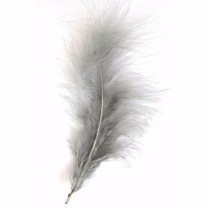 Grey Marabou Feathers 8 - 13 cm