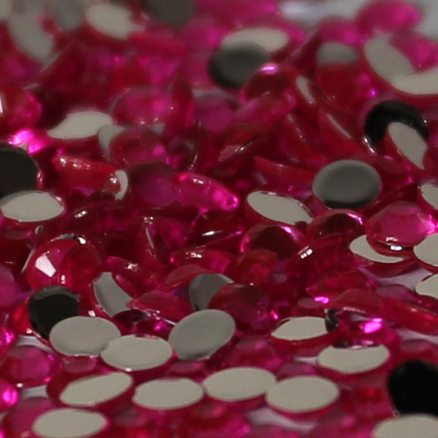 3mm Hot Pink Loose Flat Back Diamante's