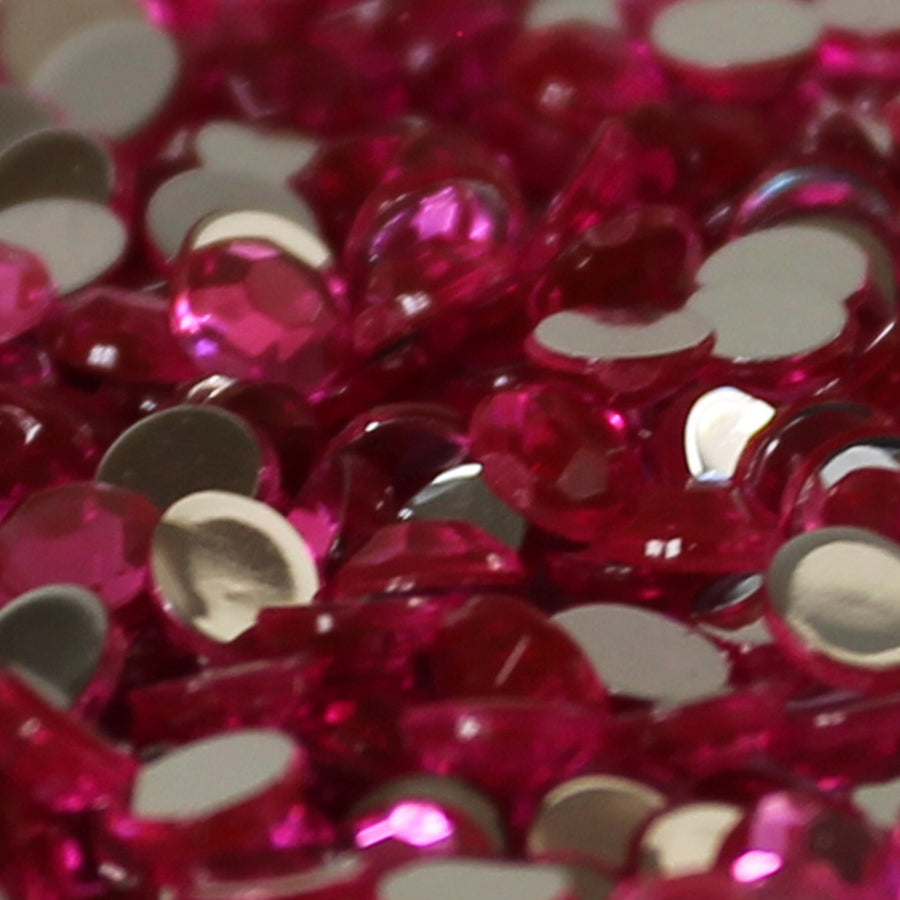 4mm Hot Pink Loose Flat Back Diamante's